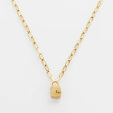 Gold Pave Mini Padlock Pendant Pendant James Banks Design   