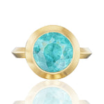 Blue Tourmaline Mega Round Ring Ring Ophelia Eve 5  