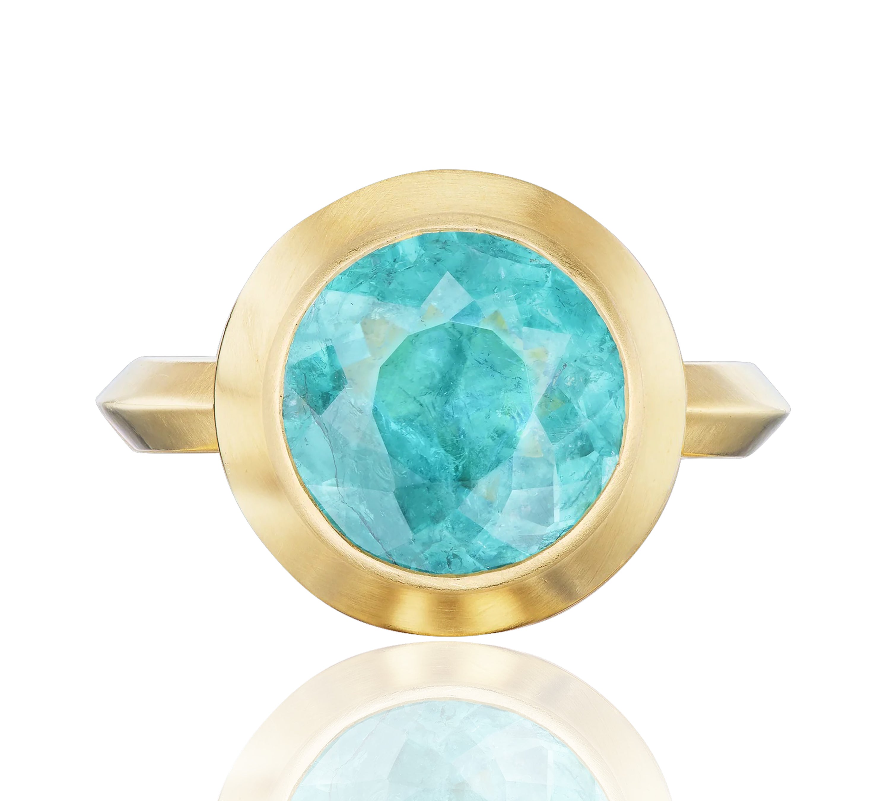 Blue Tourmaline Mega Round Ring Ring Ophelia Eve 5  