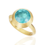 Blue Tourmaline Mega Round Ring Ring Ophelia Eve   