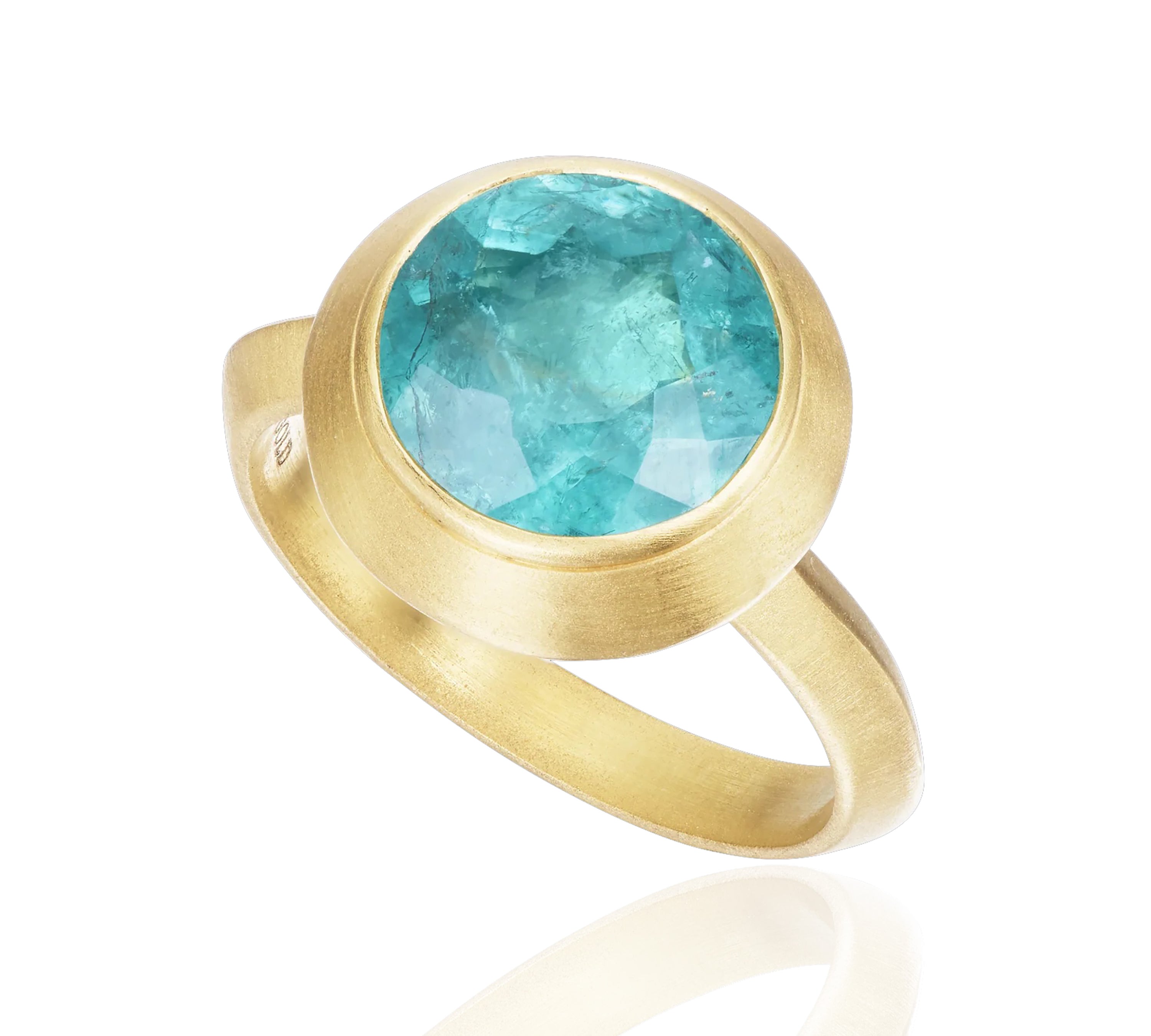 Blue Tourmaline Mega Round Ring Ring Ophelia Eve   