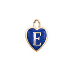 Heart Initial Pendant Charm Kathryn Bentley E - Blue  