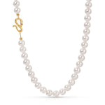 Snake Clasp Pearl Necklace Pearls Sale Short  