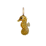 Seahorse Charm Charm Maura Green Gold Mother of Pearl  