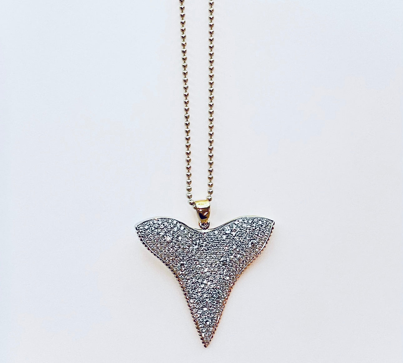 Shark Tooth Necklace, Diamond Pendant  Hanut Singh   