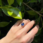 Royal Blue Sapphire Ring Cocktail Elisabeth Bell Jewelry   