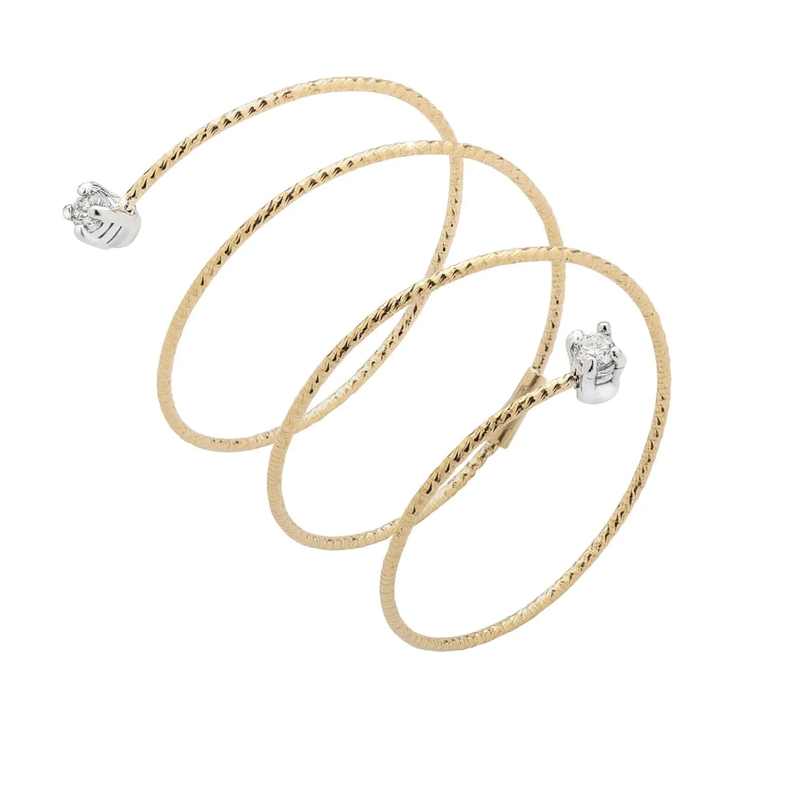 Wire Petite Spiral Ring with Diamond Ring Ritique 6-6.5