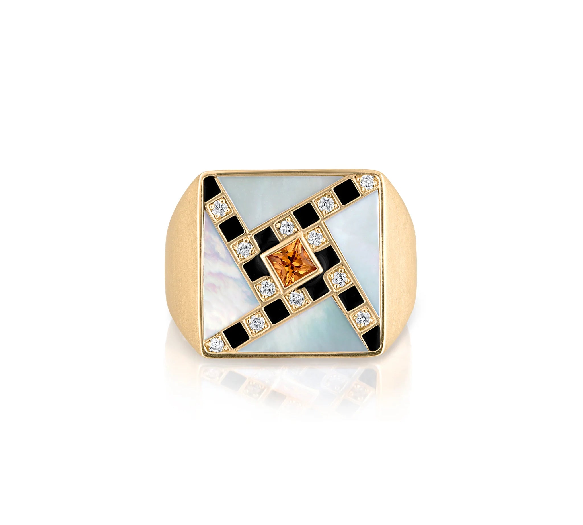 Sadaf Mosaic Square Signet Ring Signet Ring Zahn-Z