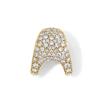 Petite ZAHA Pave Diamond Slider Charm Zahn-Z Yellow Gold Slider Only