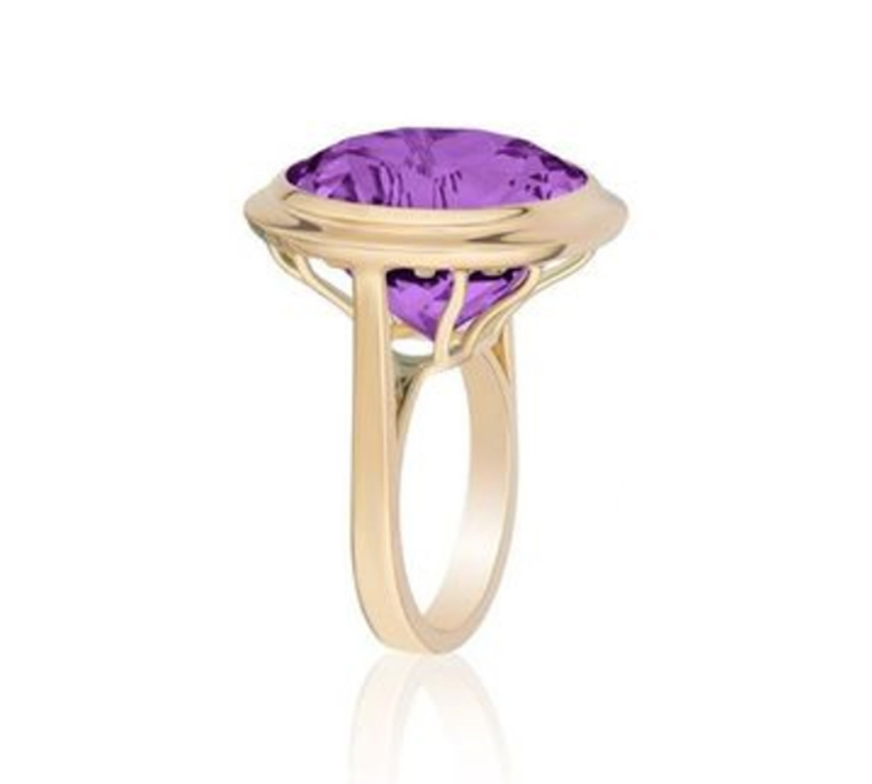 Amethyst Manhattan Faceted Ring Rings Goshwara   