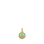 Mini Peace Pendant in Chrysoprase and Tourmaline Pendant Helena Rose Jewelry No Chain  