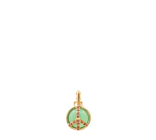 Mini Peace Pendant in Chrysoprase and Tourmaline Pendant Helena Rose Jewelry No Chain  