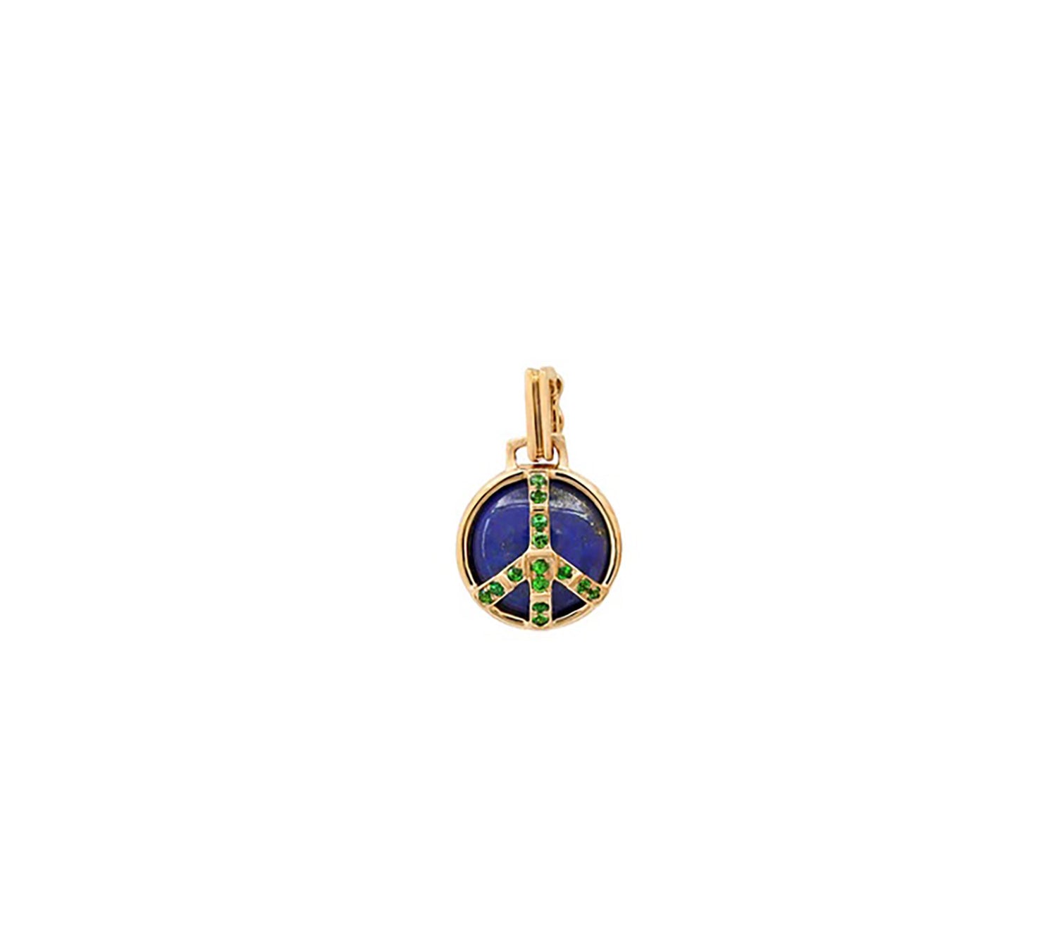 Mini Lapis Tsavorite Peace Necklace Pendant Helena Rose Jewelry Charm Only  