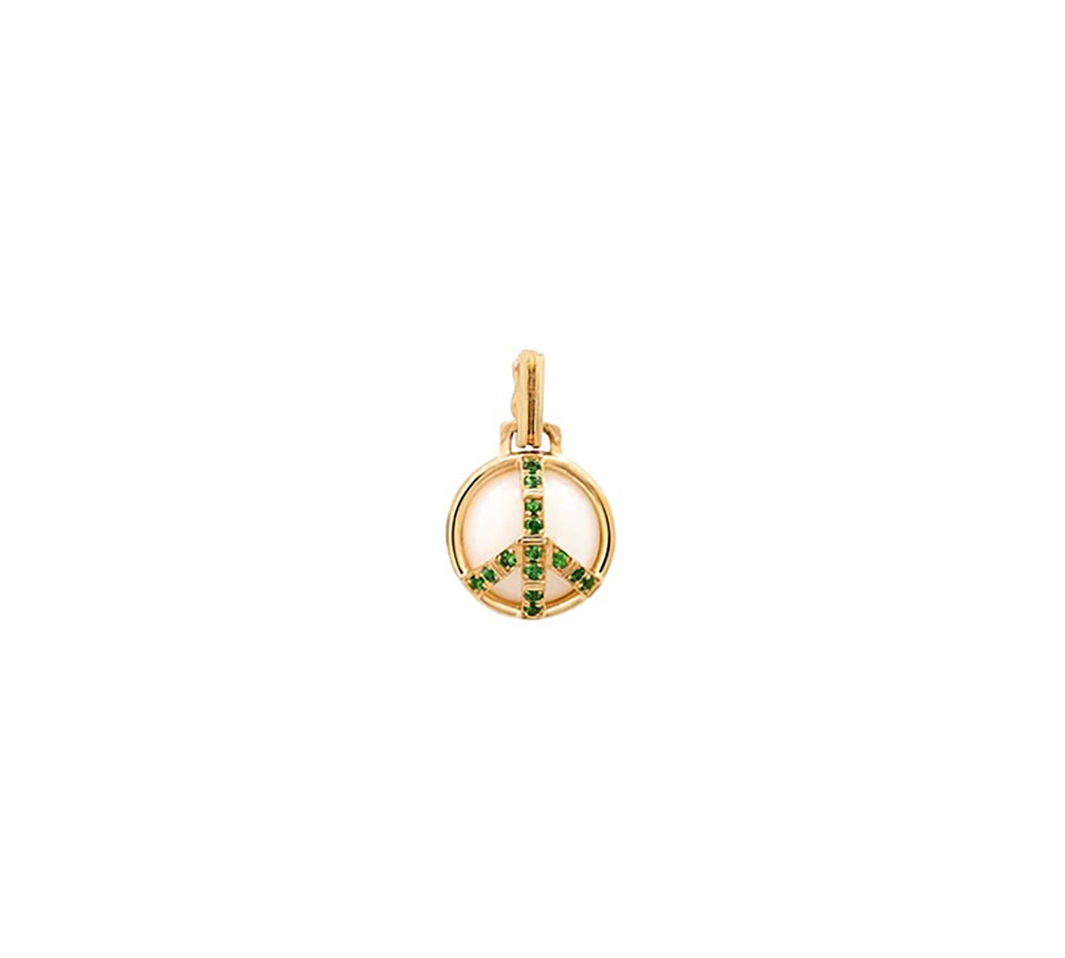 Mini White Onyx Tsavorite Peace Necklace Pendant Helena Rose Jewelry Charm Only  