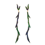 Peacock Moxie Earrings Drop Earrings Yakira Rona