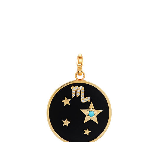 Large Onyx Zodiac Necklace Pendant Helena Rose Jewelry   