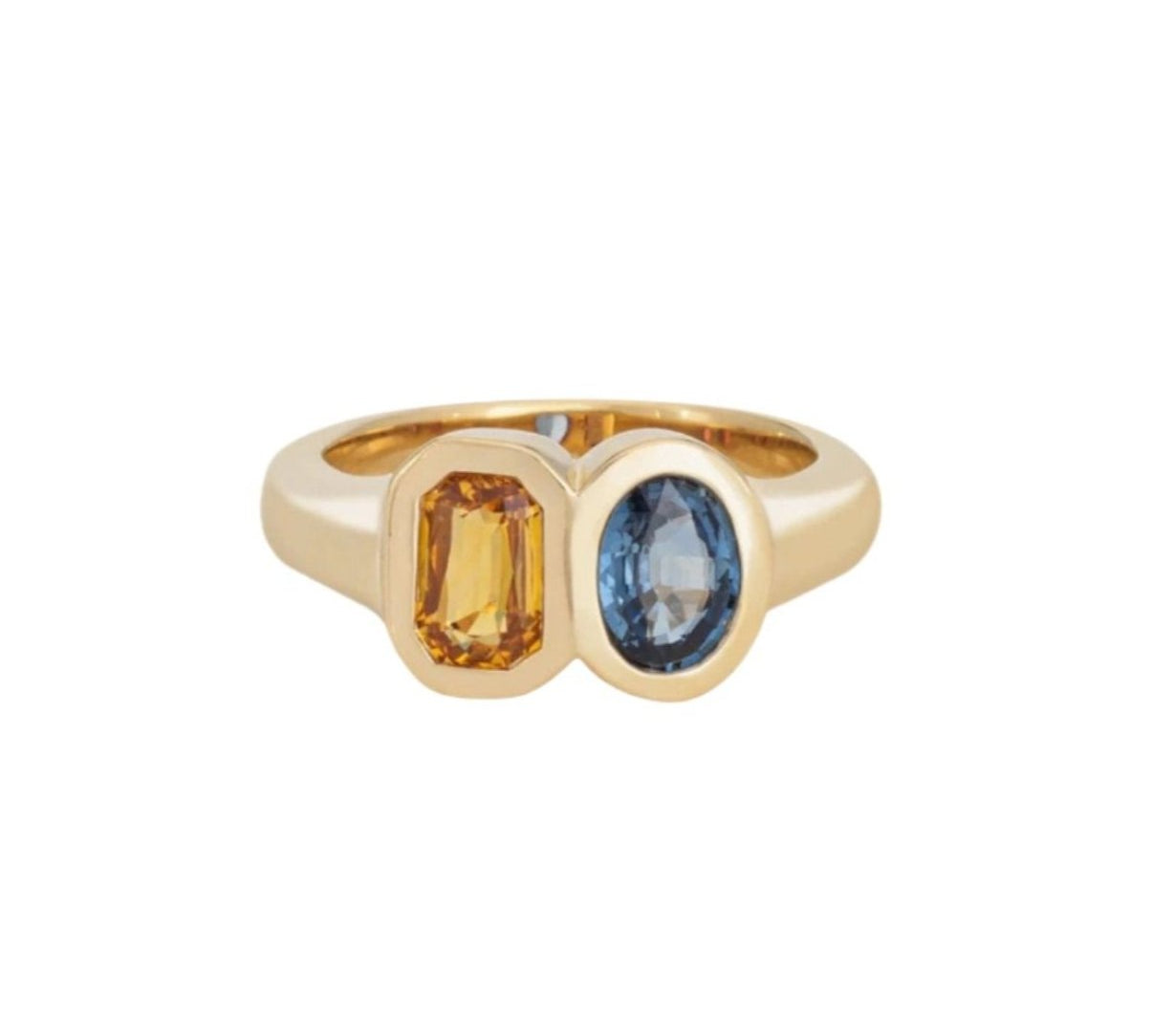 Sapphire Oval Diptych Ring Rings Kathryn Bentley 6  