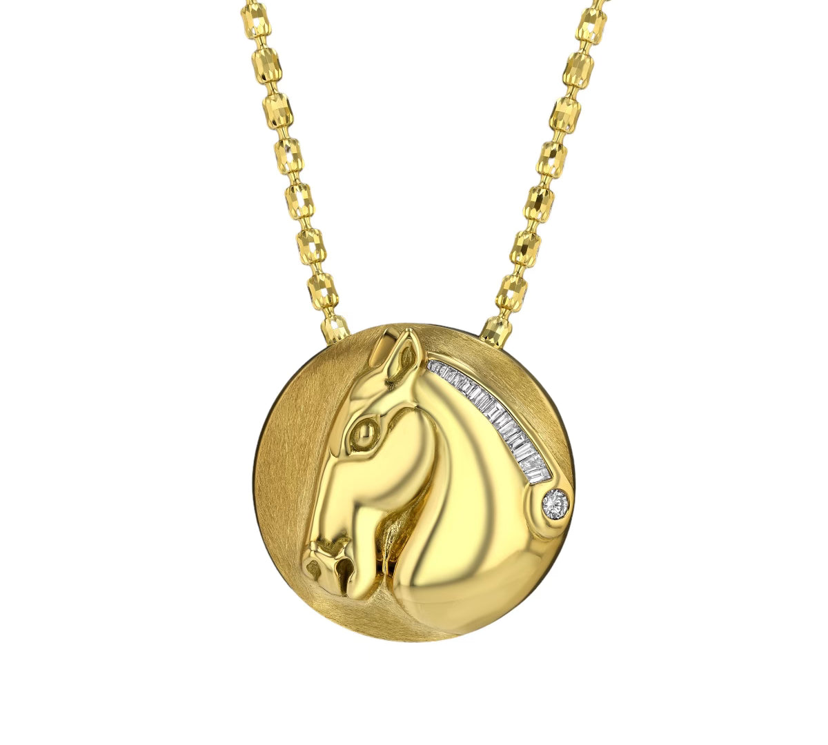Roman Horse Medallion Necklace Pendant House of RAVN   