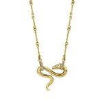 Serpent Necklace, Yellow Gold and Diamond Necklace House of RAVN   