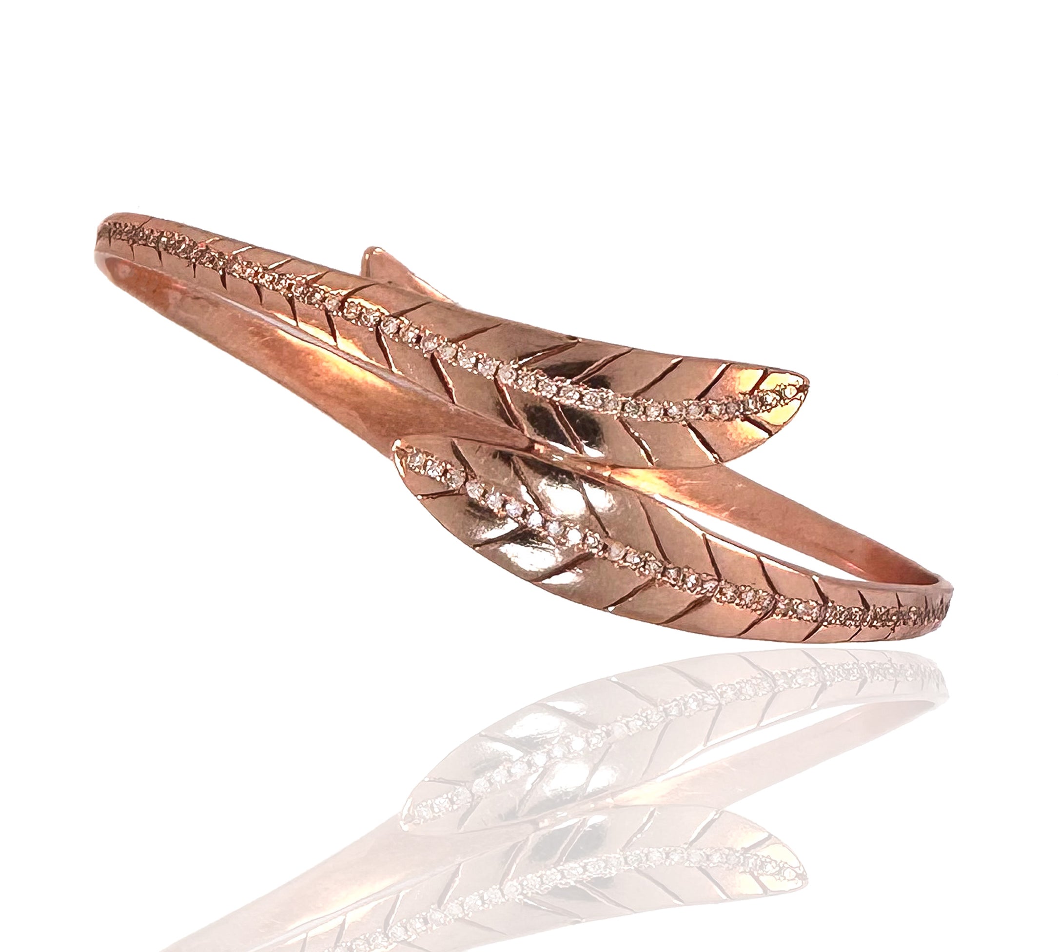 Four Leaf Bangle with Diamond Bangle Yakira Rona