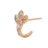 Diamond Dragon Claw Earring Stud Earrings Jaine K Designs Rose Gold Single