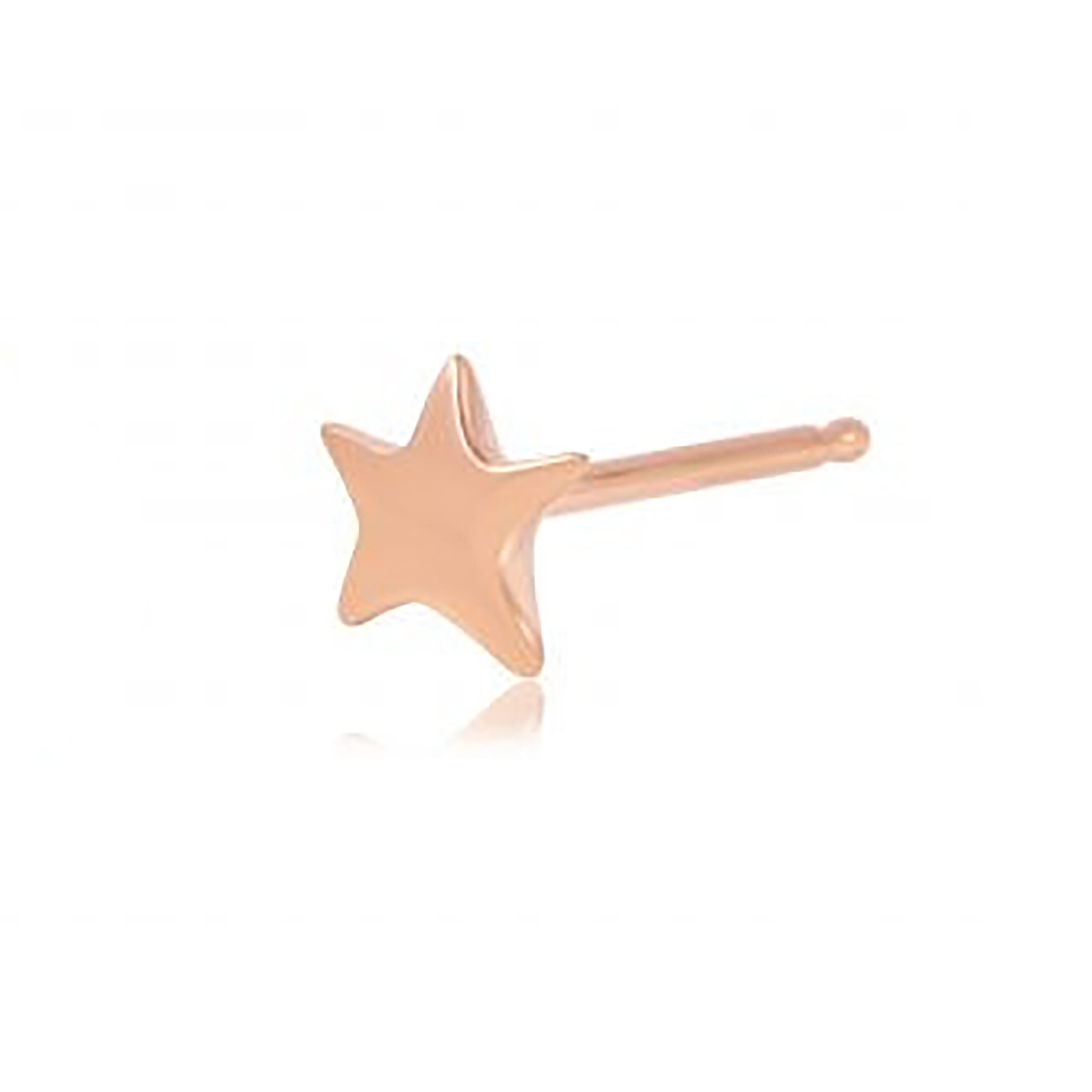 Dancing Star Stud Stud Earrings Jaine K Designs Single Rose Gold