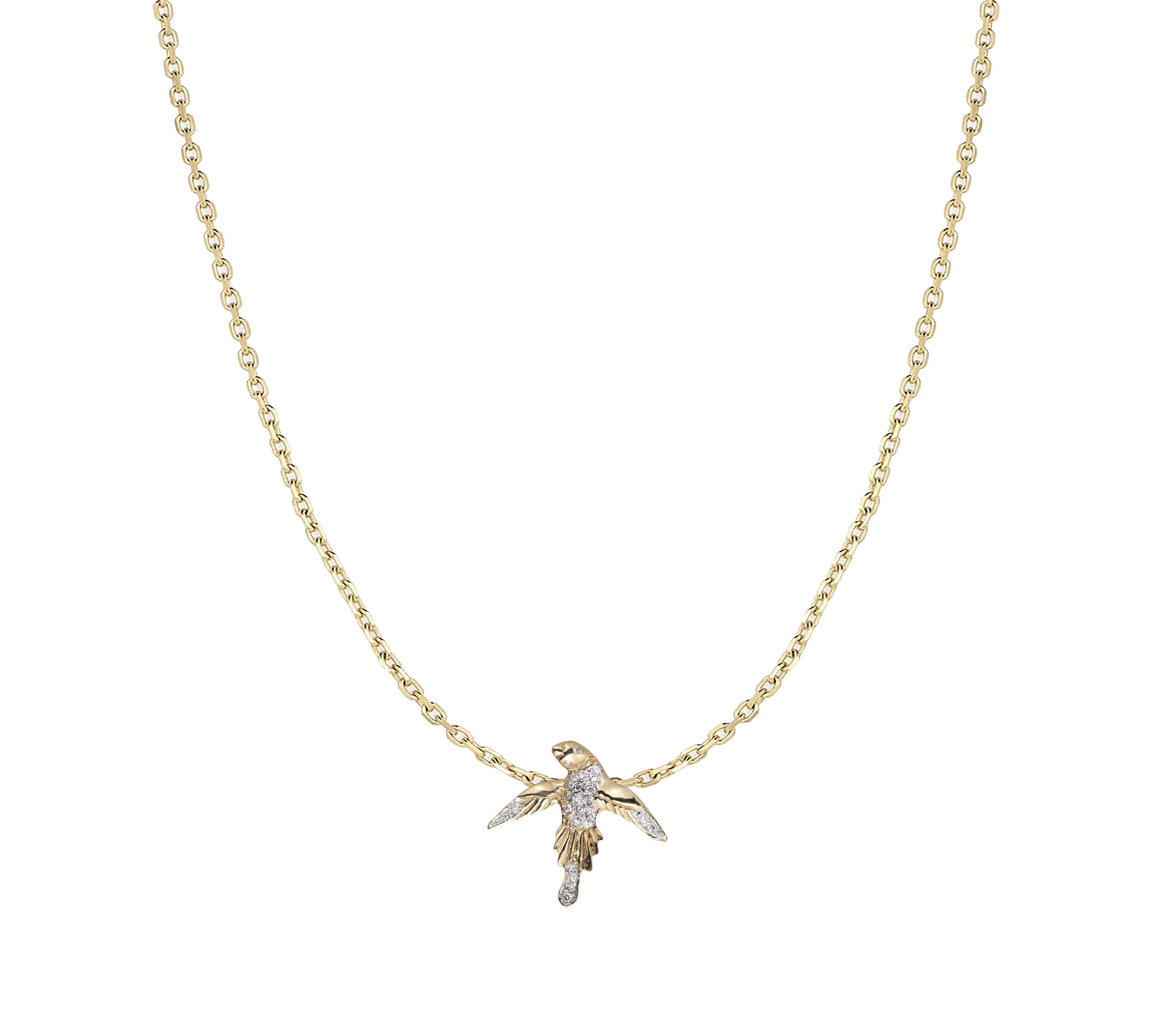 Swallow Necklace with Diamonds Necklace Roseark Deux