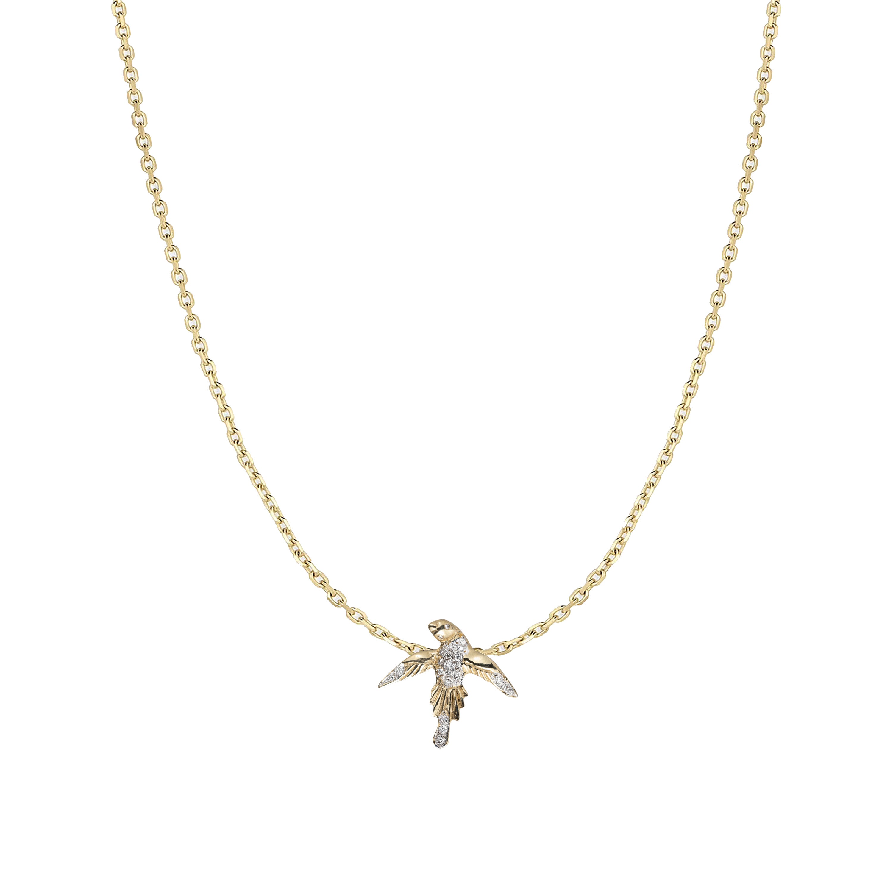 Swallow Necklace with Diamonds Necklace Roseark Deux