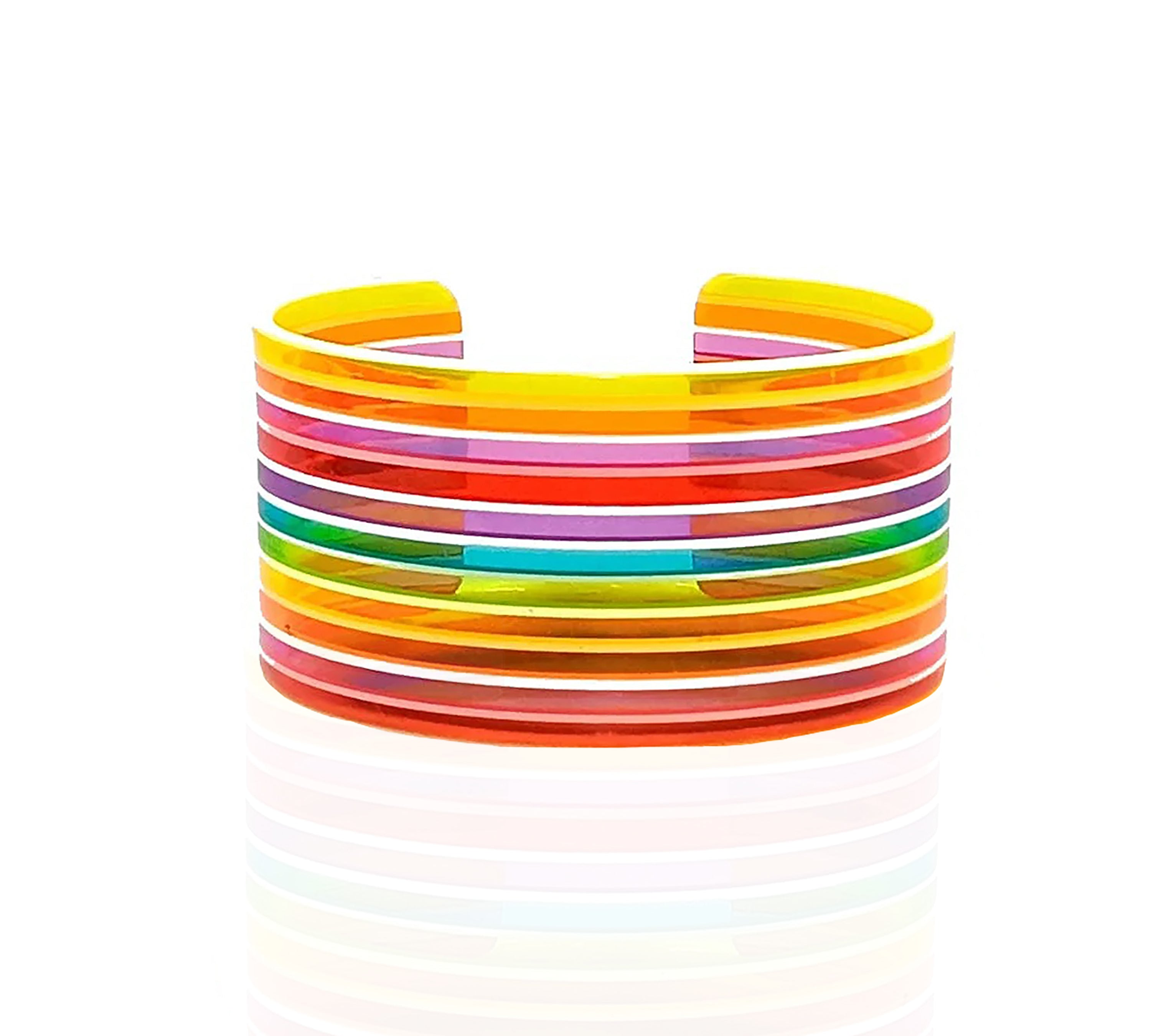Vintage Rainbow Open-Cuff Bracelet Roseark Vintage