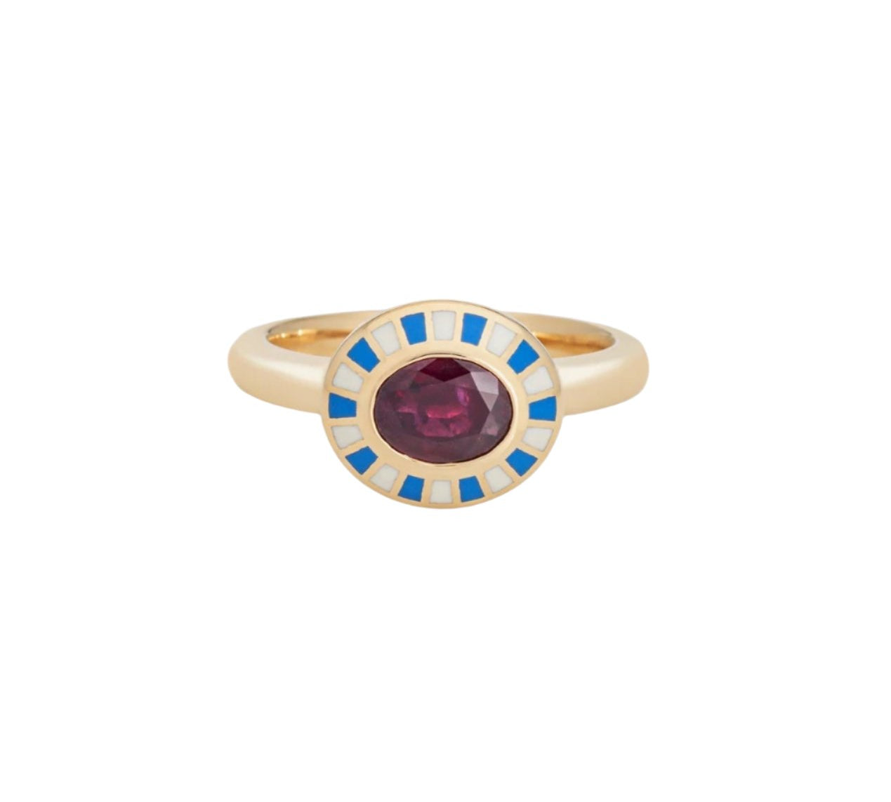 Ruby Checkered Ring Rings Kathryn Bentley 6  