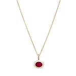 Oval Stone Pendant Necklace Pendant Necklace Kathryn Bentley 16inch Ovalette Chain Necklace Ruby