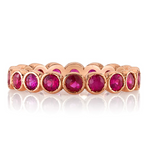 Stone Dot Ring Midi Jagga Jewelry 6 Ruby + Rose Gold 