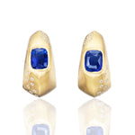 Sapphire Hinged Hoops Hoop Earrings Ophelia Eve   