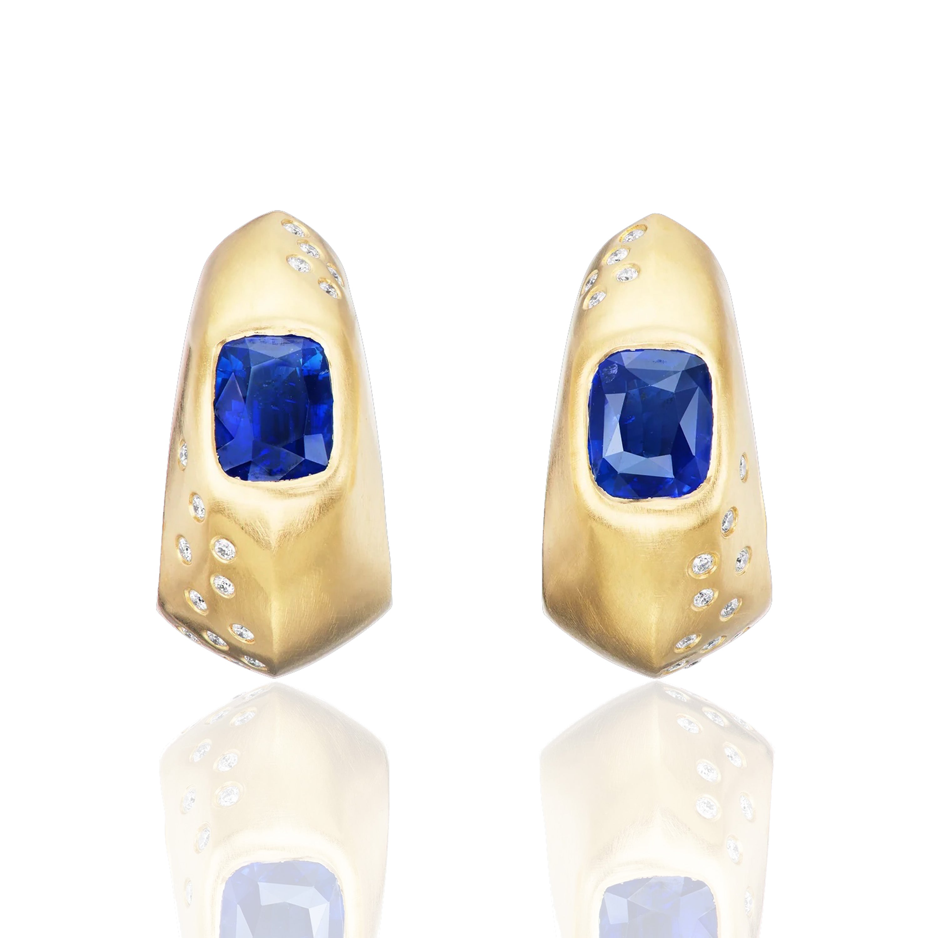 Sapphire Hinged Hoops Hoop Earrings Ophelia Eve   