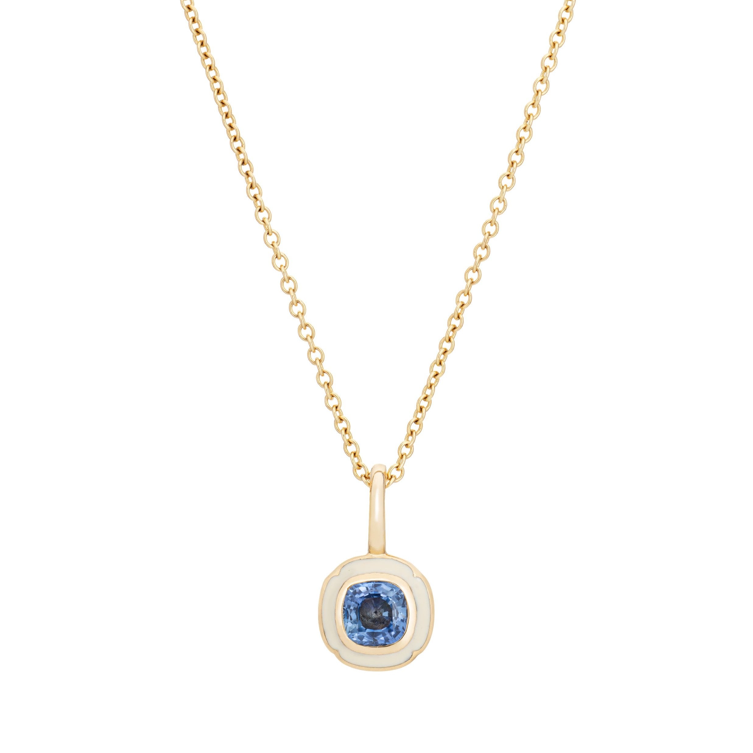 Sapphire Tulip Pendant Necklace Necklace Kathryn Bentley   