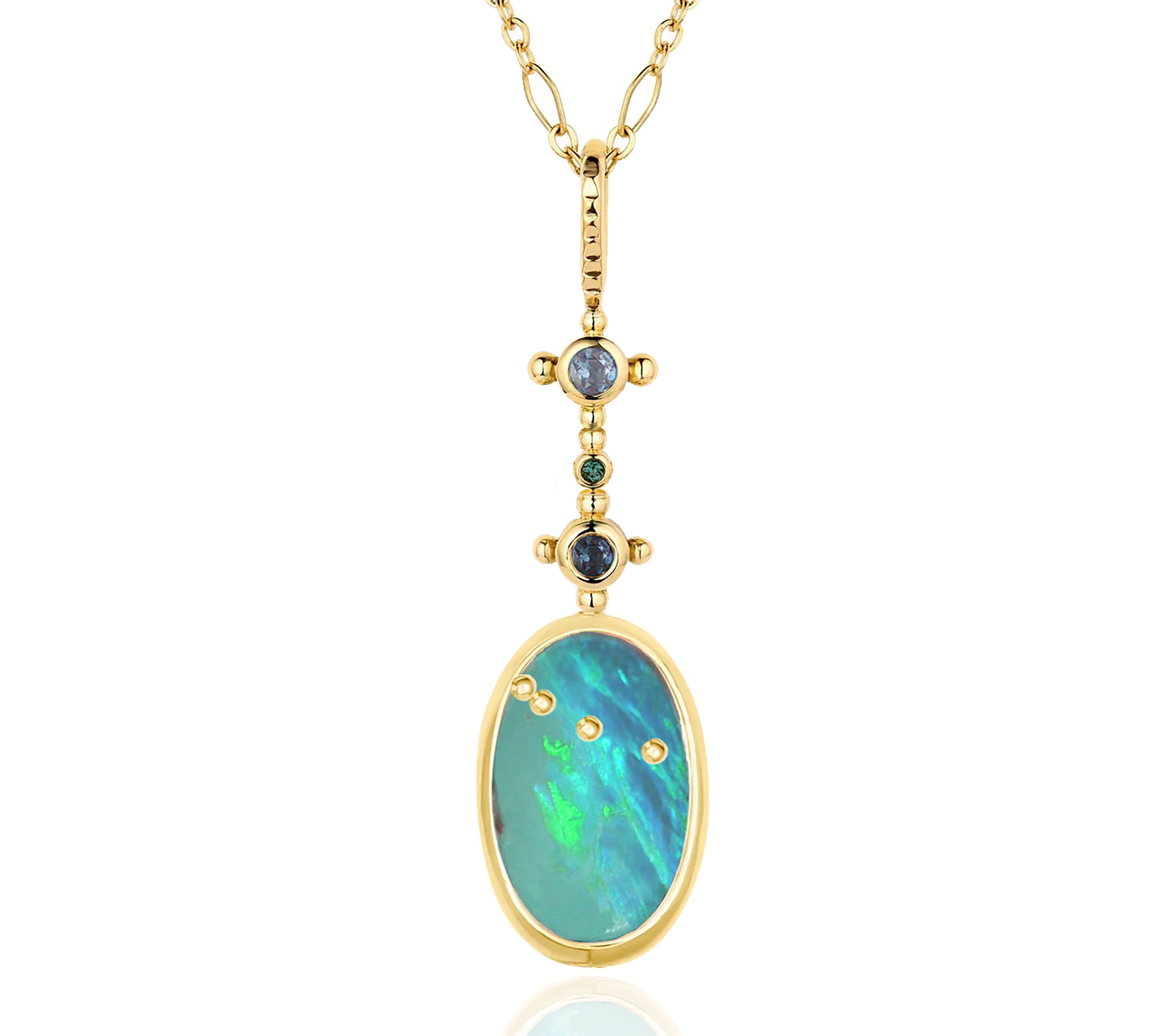 Scepter Opal Necklace Pendant Necklace Svetlana Lazar