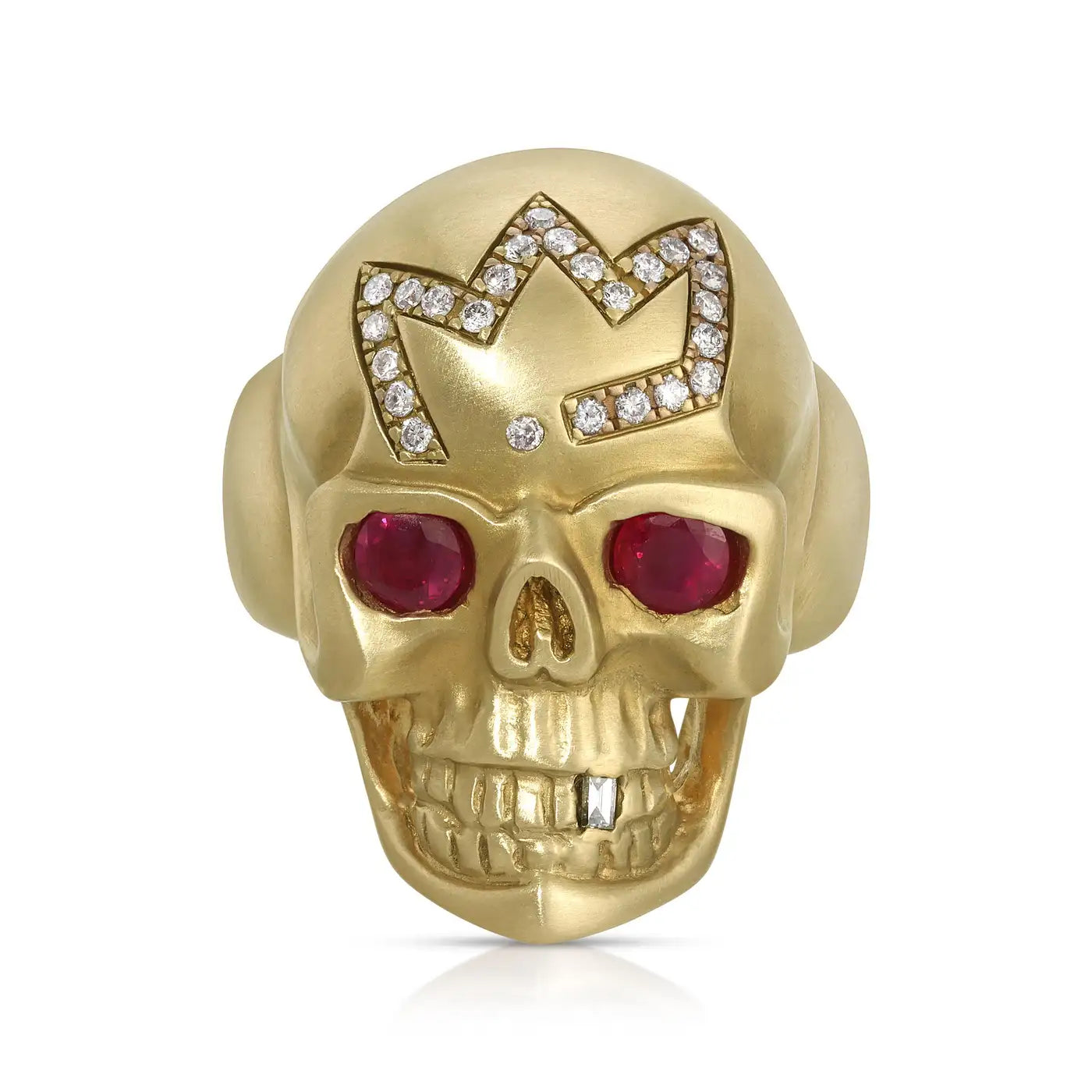 Ruby Skull Ring with Diamonds – Roseark