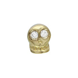 Tiny Skull Stud with Diamond Eyes Stud Earrings Jaine K Designs Yellow / White Single