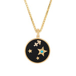 Small Onyx Zodiac Necklace Pendant Helena Rose Jewelry Aquarius - Innovative and Loyal  