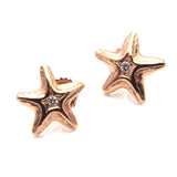 Starfish Studs with Diamond Centers Stud Earrings Yakira Rona