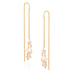 Stars and Diamond Threader Earrings Drop Earrings Falamank