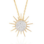 Soleil Necklace with Diamonds, Medium Pendant Falamank   