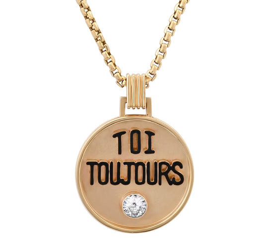 Toi Toujours Gold Pendant Pendant Helena Rose Jewelry 18" Chain  