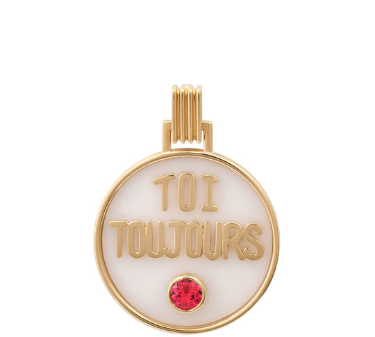 Toi Toujours Pendant in White Onyx and Pink Tourmaline Pendant Helena Rose Jewelry No Chain  