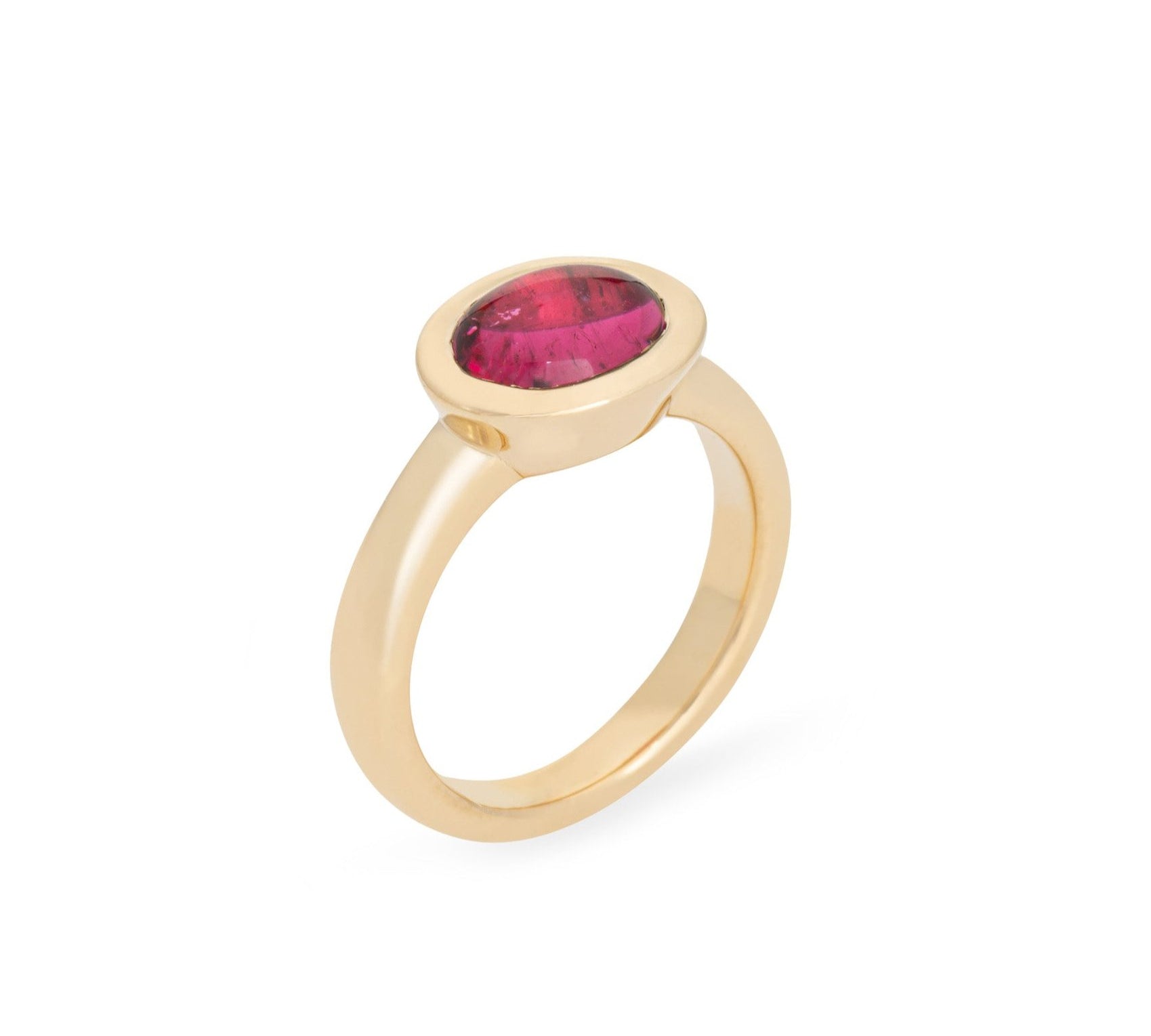 Pink Tourmaline Cabochon Ring Rings Kathryn Bentley   