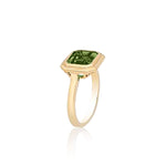 Green East-West Tourmaline  Ring Cocktail Goshwara   