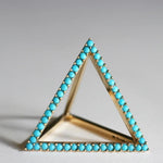 Turquoise Pyramid Ring Ring Perez Bitan   