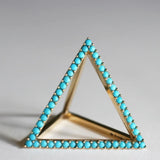 Turquoise Pyramid Ring Ring Perez Bitan   