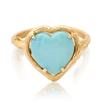 Turquoise Heart Ring Cocktail Elisabeth Bell Jewelry 6  