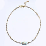 Enamel Diamond-Encrusted Egg Necklace/Choker Choker Necklace The Finest Stack